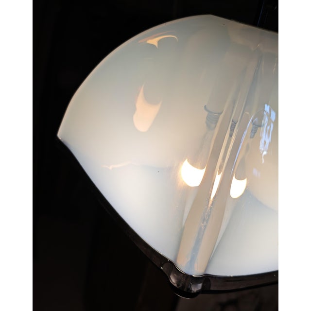 Glass Italian Blue Murano Glass Modaluce Pendant and Wall Lamp Set, 1990s, Set of 2 For Sale - Image 7 of 18