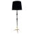 Mid-Century Brass, Onyx & Ebonized Wood Floor Lamp, Italy, 1950s For Sale - Image 12 of 12