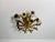 1970s Large Golden Florentine Flower Shape Flush Mount, Italy, 1970s For Sale - Image 5 of 8