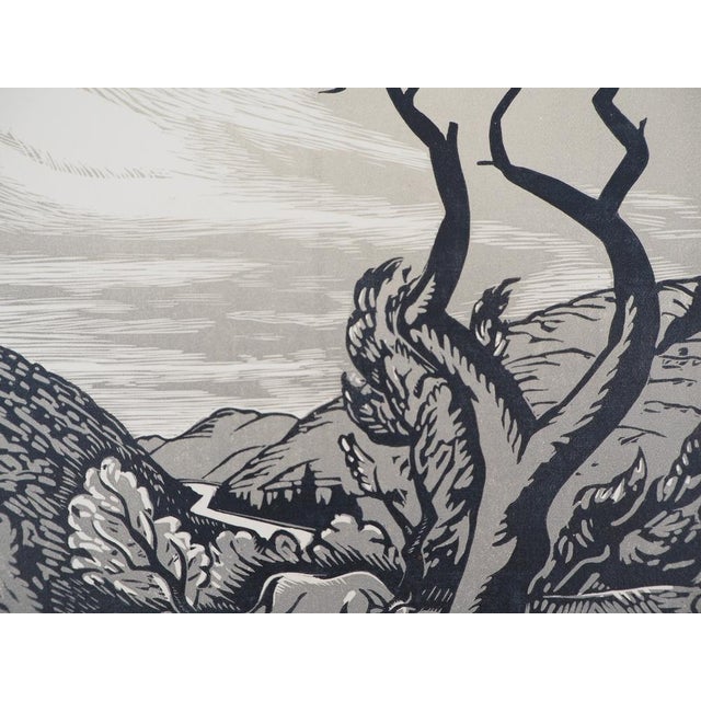 Charles Picart Le Doux, The Tormented Trees, 1925, Original Woodcut For Sale - Image 4 of 6