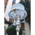 1930s 1930s Art Deco Slivered Metal Torchiere & Milk Glass Diffuser For Sale - Image 5 of 13