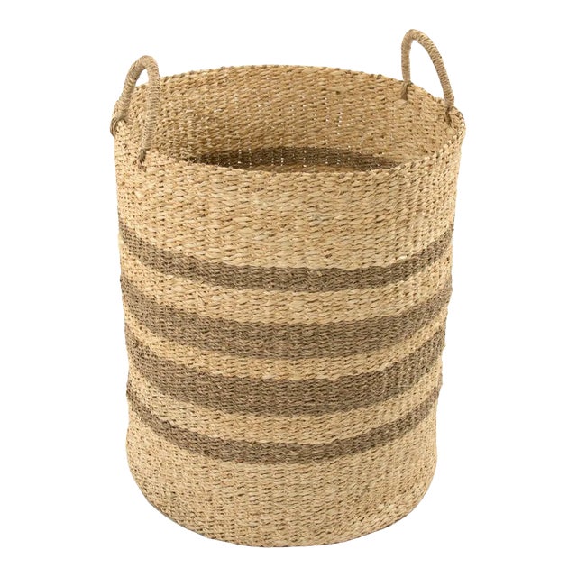 Neale Woven Wire Basket in Brown, Large For Sale