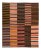 Mid-Century Kilim Handmade Striped Wool Rug For Sale