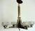 French Art Deco Brass and Satin Glass 4-Light Chandelier, 1920s For Sale - Image 3 of 15