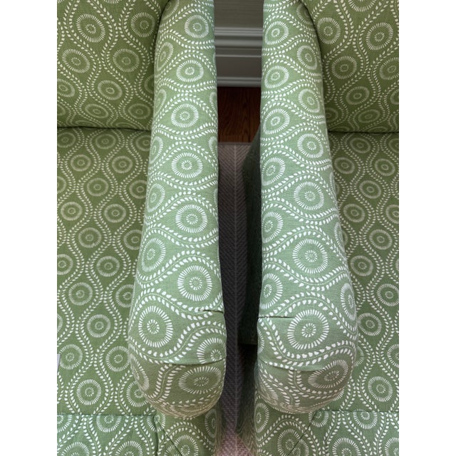 Pair of O.Henry House Hanover Club Chairs Cover in Raoul Textiles Coverlet Caper For Sale - Image 9 of 14