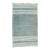Vintage Dhurrie Runner Rug in Blue With White and Gold Stripes | Rug & Kilim For Sale