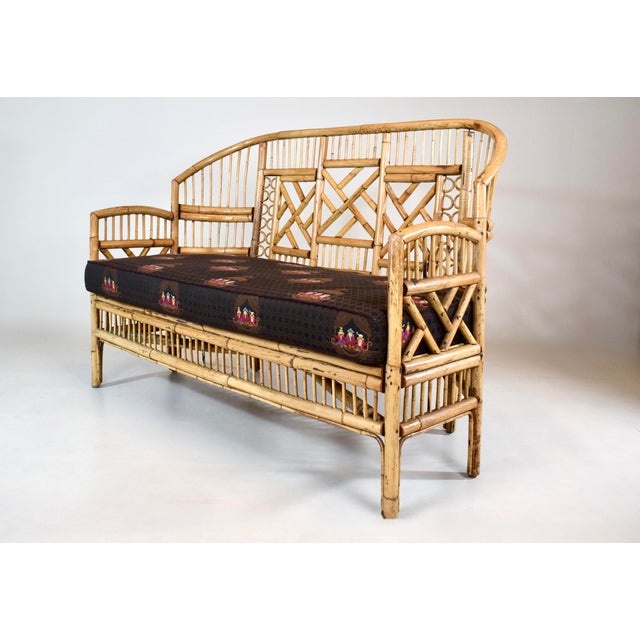 Brighton Pavilion Mid-20th Century Coastal Brighton Pavilion Bamboo and Cane Settee For Sale - Image 4 of 14