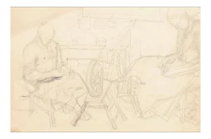 Nude - Original Pencil on Paper by Jeanne Daour - 1943 1943