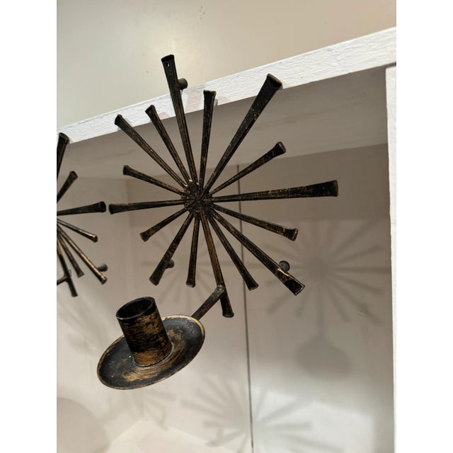 Mid 20th Century Mid 20th Century Brutalist Candle Sconces- Set of 2 For Sale - Image 5 of 8