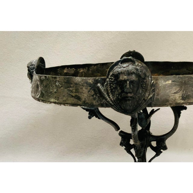 Mid 19th Century 19th Century American Victorian Figural Silver-Plate Centerpiece Tazza For Sale - Image 5 of 18