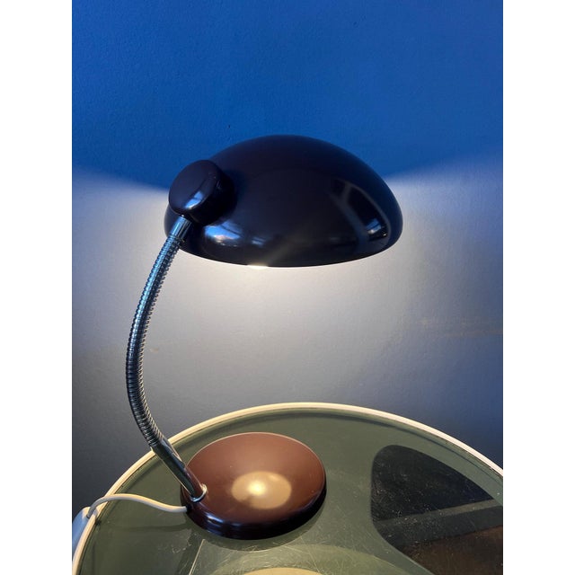 Large Mid-Century Brown Desk Lamp For Sale - Image 4 of 12