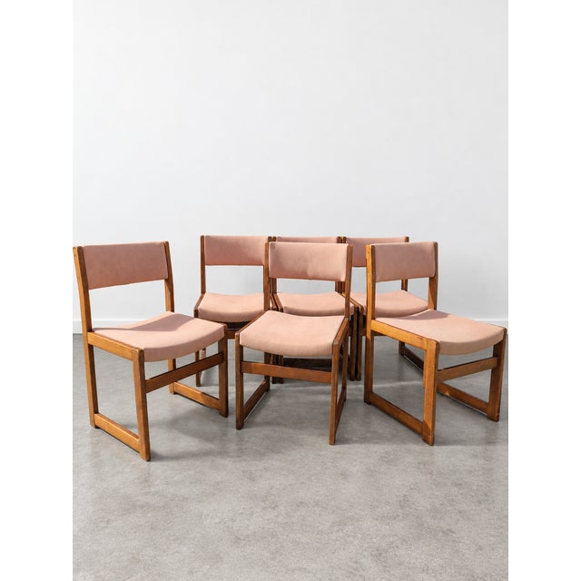 Modernist Cubic Dining Chairs, 1970s, Set of 6 For Sale - Image 6 of 9