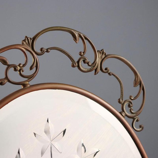 Table Mirror in Bronze and Glass For Sale - Image 3 of 11