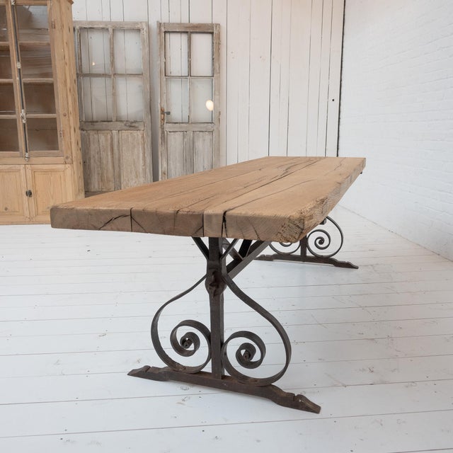 Mid 19th Century Antique French Oak Table, 1850 For Sale - Image 5 of 7