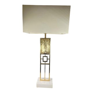 Late 20th Century The Republic Lamp in Brass With Shade For Sale