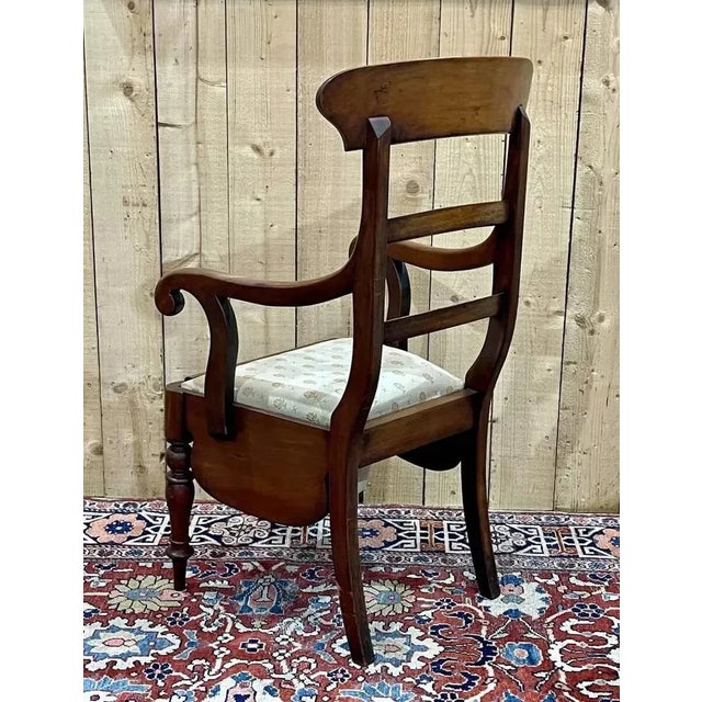 19th century English mahogany armchair - L=55cm, D=50cm, H=1m06, seat H=45cm.