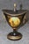 Metal Pair English Style Tole Painted Metal Small Brass Mounted Urns For Sale - Image 7 of 13