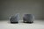 Mid-Century Modern Ice Blue Mohair Lounge Chairs, Italy, 1950s, Set of 2 For Sale - Image 3 of 9