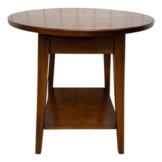 Vintage Ethan Allen Country Colors Round Side Table For Sale