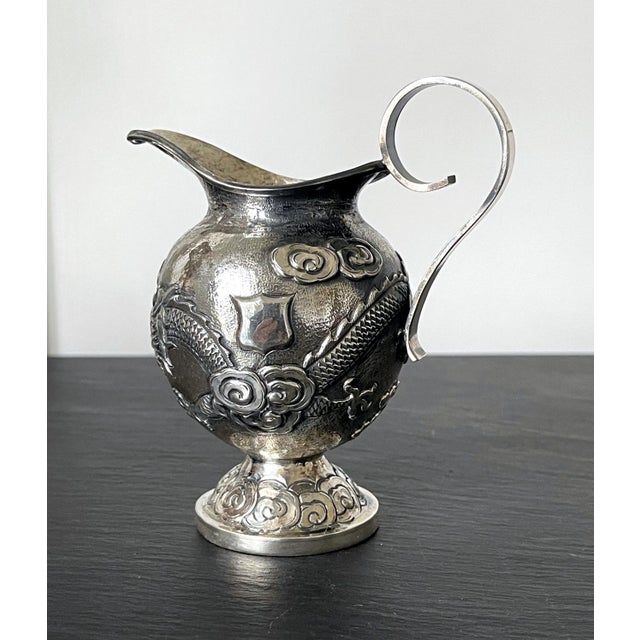 Silver Early 20th Century Chinese Export Silver Tea or Coffee Service by ZeeSung - 3 pcs For Sale - Image 8 of 18