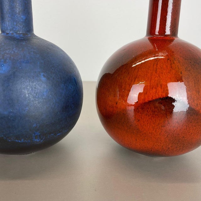 Fat Lava Pottery Vases from Ruscha, Germany, 1960s, Set of 2 For Sale - Image 11 of 18