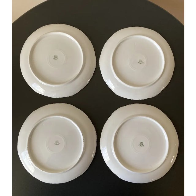 19th Century Art Nouveau French Green Gold Limoges Porcelain Plates by Haviland- Set of 4 For Sale - Image 10 of 12