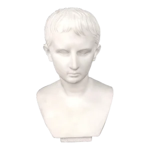 19th Century Italian Grand Tour Augustus Caesar Bust by Antonio Frilli