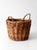 Brown Vintage Handwoven Wicker Basket With Twisted Handles For Sale - Image 8 of 11