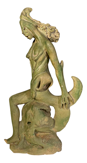 Terracotta Sculpture Ceccardi the Mermaid Metamorphosis, 1974