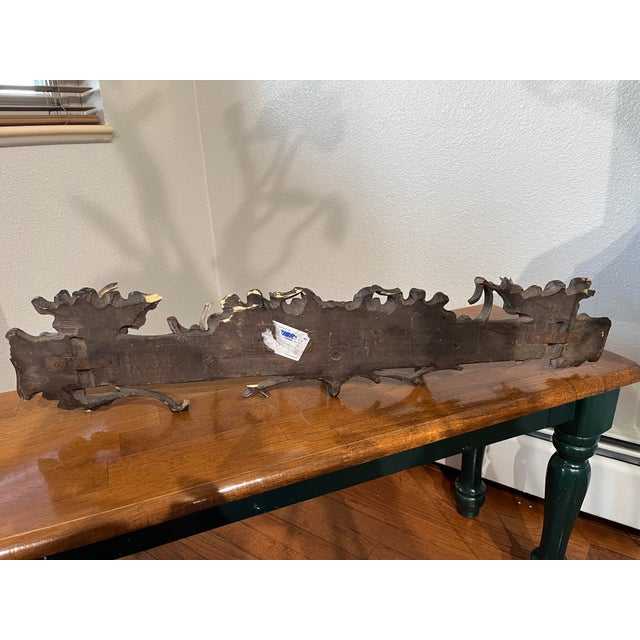 1900 - 1909 Antique 19th Century German Black Forest Carved Wood and Antler Wall Rack For Sale - Image 5 of 12