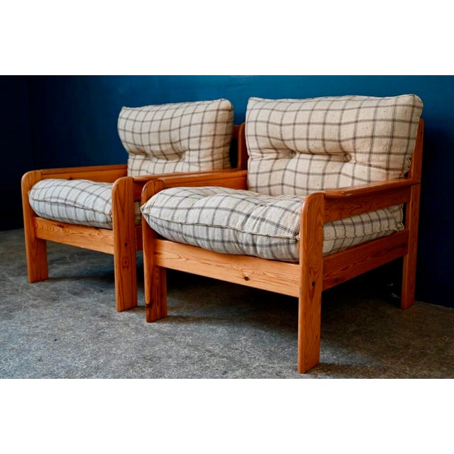 Wood Scandinavian Armchairs and Sofa, 1970s, Set of 3 For Sale - Image 7 of 18
