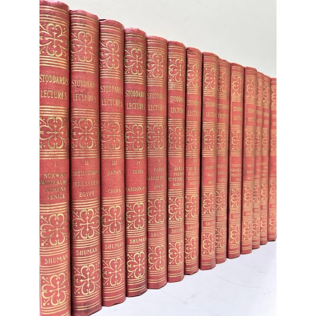A very beautiful set of books with gold detailing. They would be stunning styled on a bookshelf. John L. Stoddard's...