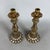 Antique Candlesticks in Gilded Wood, Brass, Mirrored Glass, Set of 2 For Sale - Image 4 of 11