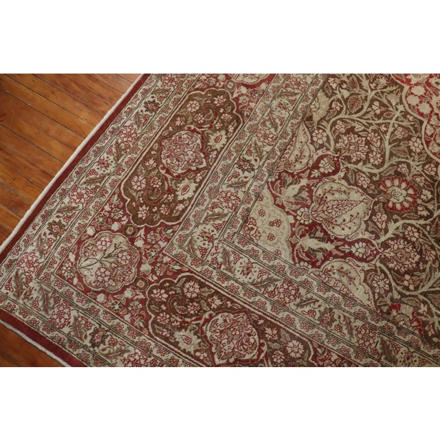 Antique Zabihi Collection Elegant Oversize Brown Persian Tabriz Carpet - 11'3" x 16'9" For Sale - Image 13 of 13