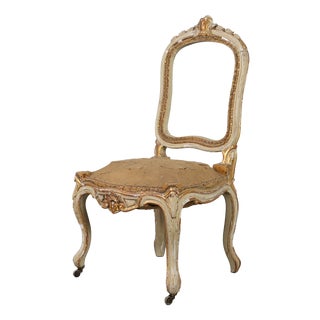 Antique Louis XV Chair in Carved Wood, 1800s For Sale
