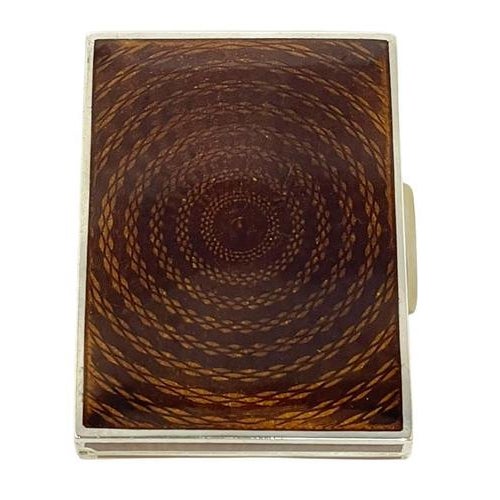 Viennese Silver Enamel Guilloche Box, 1922 For Sale - Image 9 of 12