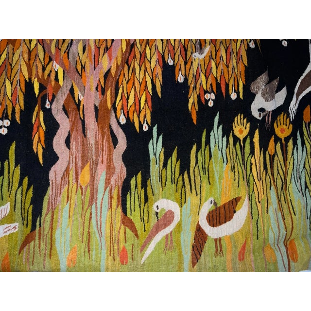 Remarkable Ramses Wissa Wassef Workshop Vintage Egyptian Tapestry For Sale In Los Angeles - Image 6 of 6