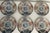 Antique Colored Japanese Plates - 6 - Blue & White, Burgundy, Light Green and Gold For Sale - Image 13 of 18