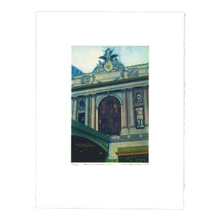 2003 Etching "Hermes Facade (Gct)", Grand Central Terminal, by Michael Arike For Sale