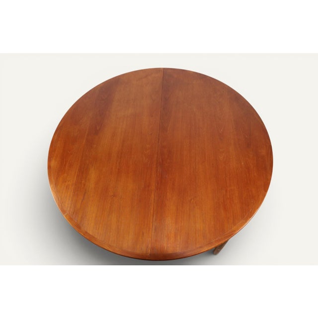 Danish Extendable Round Teak Dining Table, 1960s For Sale - Image 18 of 18