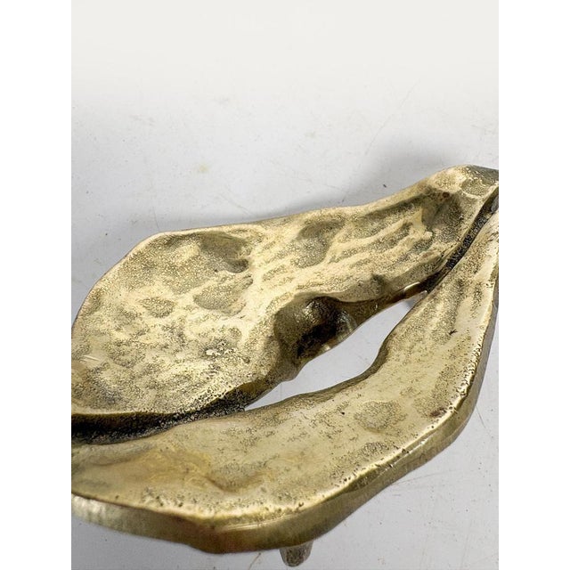 Gold Brass Leaf Paperweight, France, 1970s For Sale - Image 8 of 11