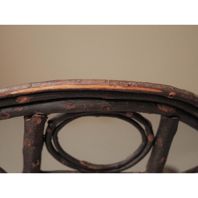 Antique French Folk-Art Hazel Branch Armchair, 1890s For Sale - Image 14 of 18