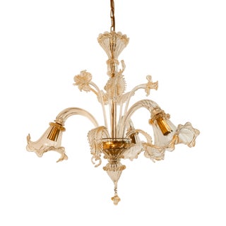 Venetian Murano Glass Chandelier For Sale
