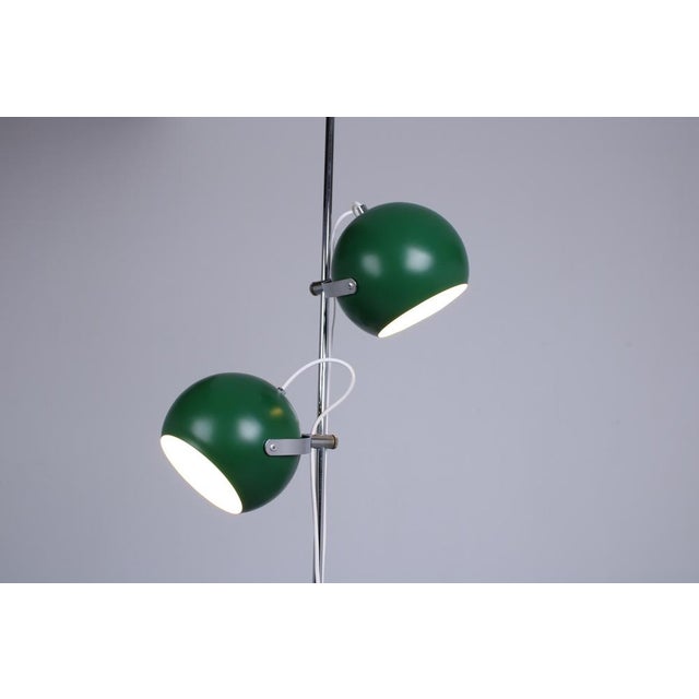 Mid-Century Modern Adjustable Green Double Eyeball Globe Floor Lamp from Anvia, 1970s For Sale - Image 3 of 18
