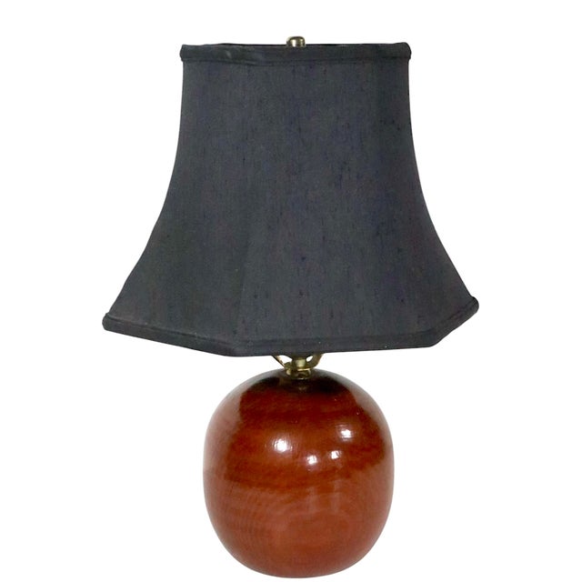 Mid 20th Century Two Solid Wood Ball Form Table Lamps C. 1950/70's For Sale - Image 5 of 10