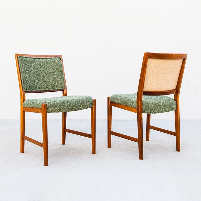 Vintage Mid Century Modern Walnut Dining Chairs by Skaraborgs For Sale - Image 10 of 15