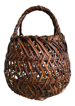 Japanese Bamboo Ikebana Basket by Yamamoto Chikuryosai I Shoen