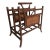 Vintage Coastal Woven Rattan and Bamboo Magazine Rack For Sale