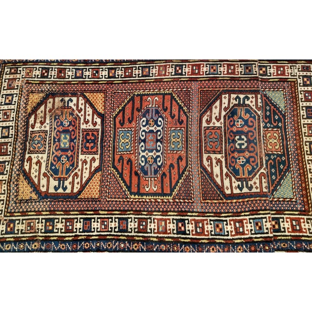 Late 19th Century Karachov Kazak Rug For Sale - Image 10 of 12