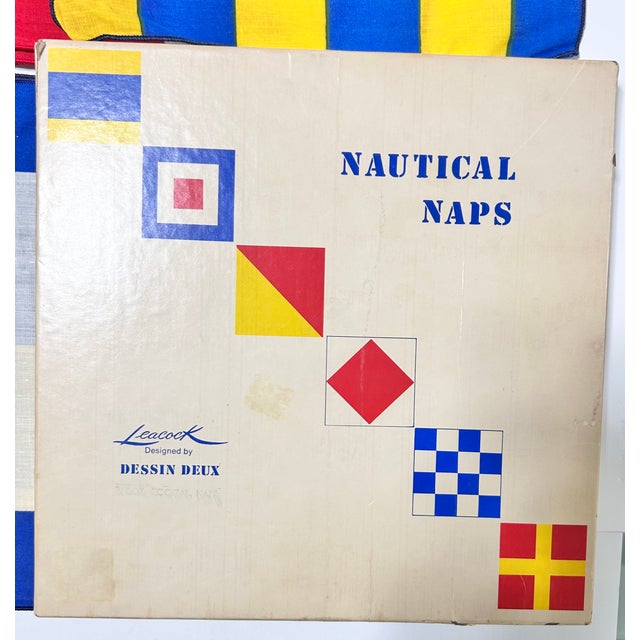Vintage Leacock Nautical Naps Signal Flag Cocktail Napkins by Dessin Deux, Set of 11 For Sale In Louisville - Image 6 of 11